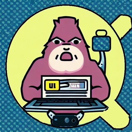 Qryptid Labs Logo of Bigfoot on Computer